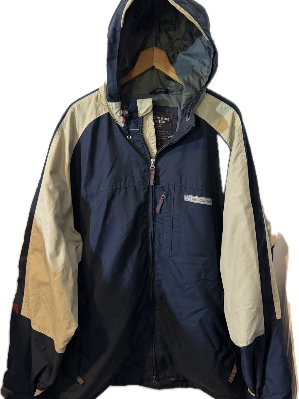 Vintage Abercrombie And Fitch Hooded Performance Jacket Mens‎ XL 90s Y2k